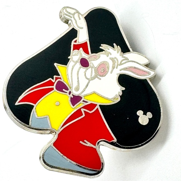 Disney Hidden Mickey Alice in Wonderland Card Suits Set Of 3 Queen Alice Rabbit - Picture 3 of 5